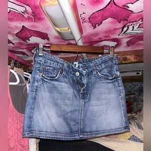 Jean mini skirt